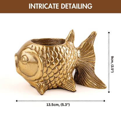 Metal Fish Candle Holder - Behoma