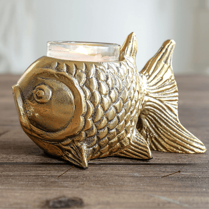 Metal Fish Candle Holder - Behoma