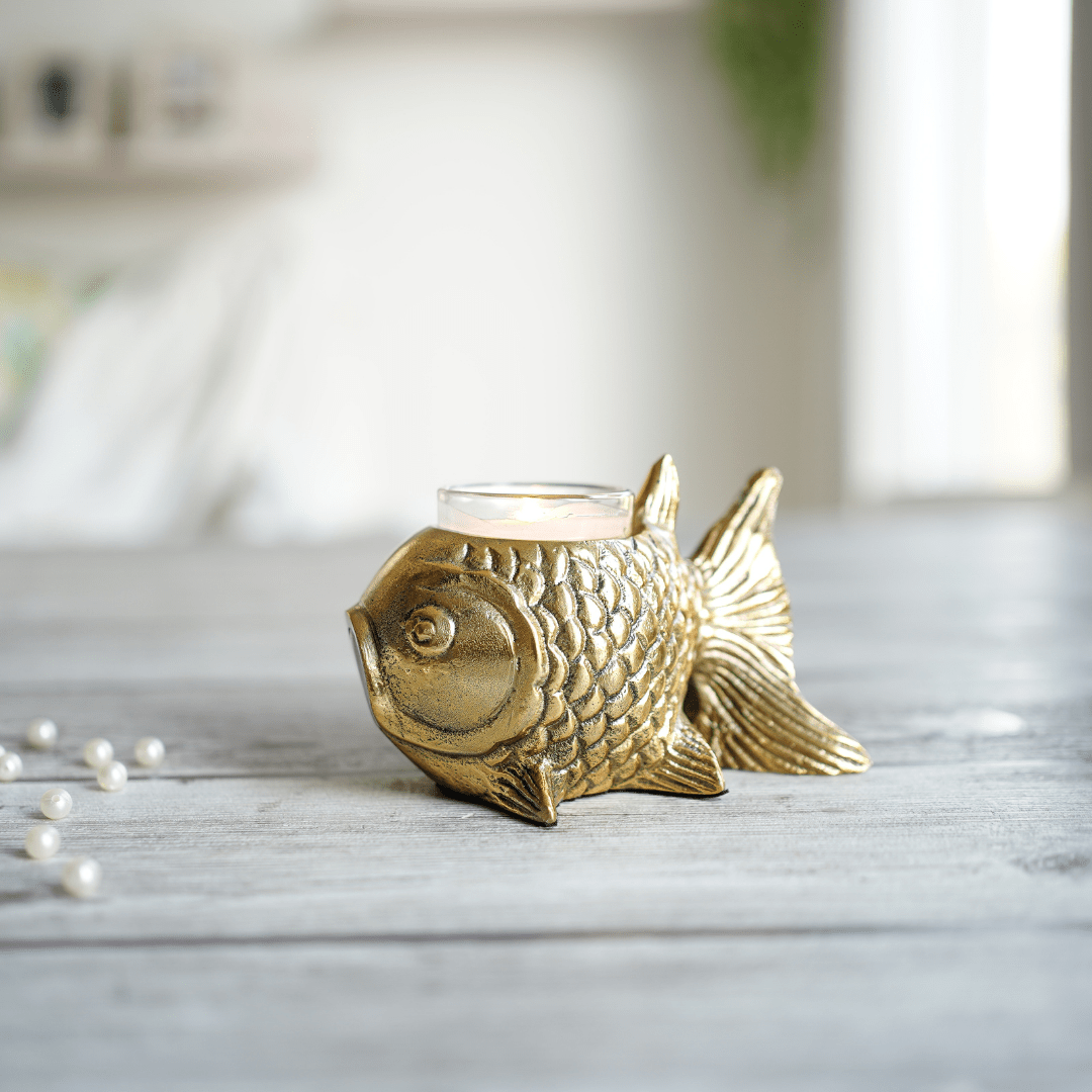 Metal Fish Candle Holder - Behoma