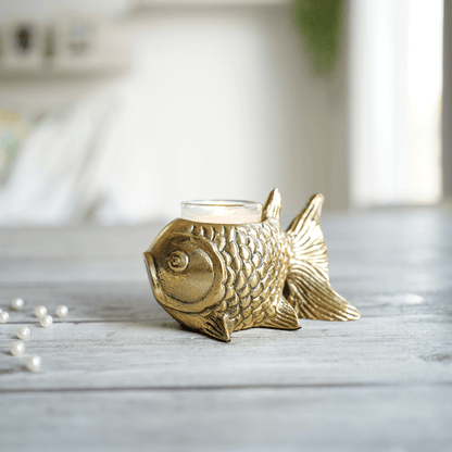 Metal Fish Candle Holder - Behoma