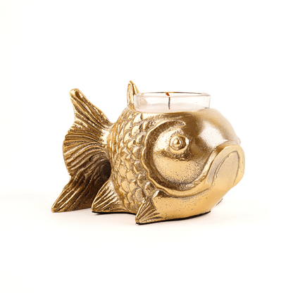 Metal Fish Candle Holder - Behoma