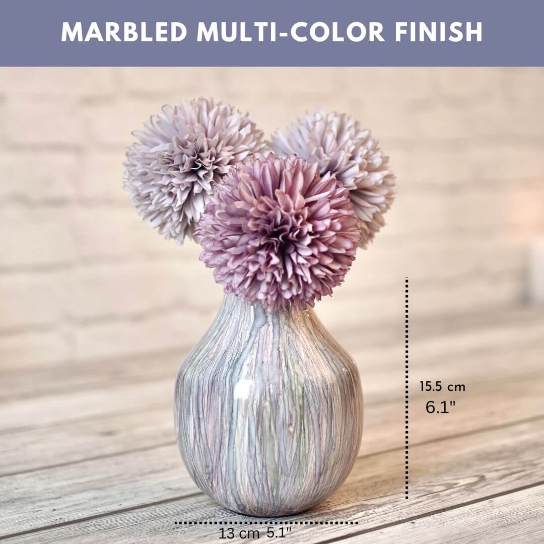 Metal Flower Vase Small | Multi Color - Behoma