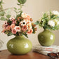 Metal Flower Vase | Olive Green - Behoma