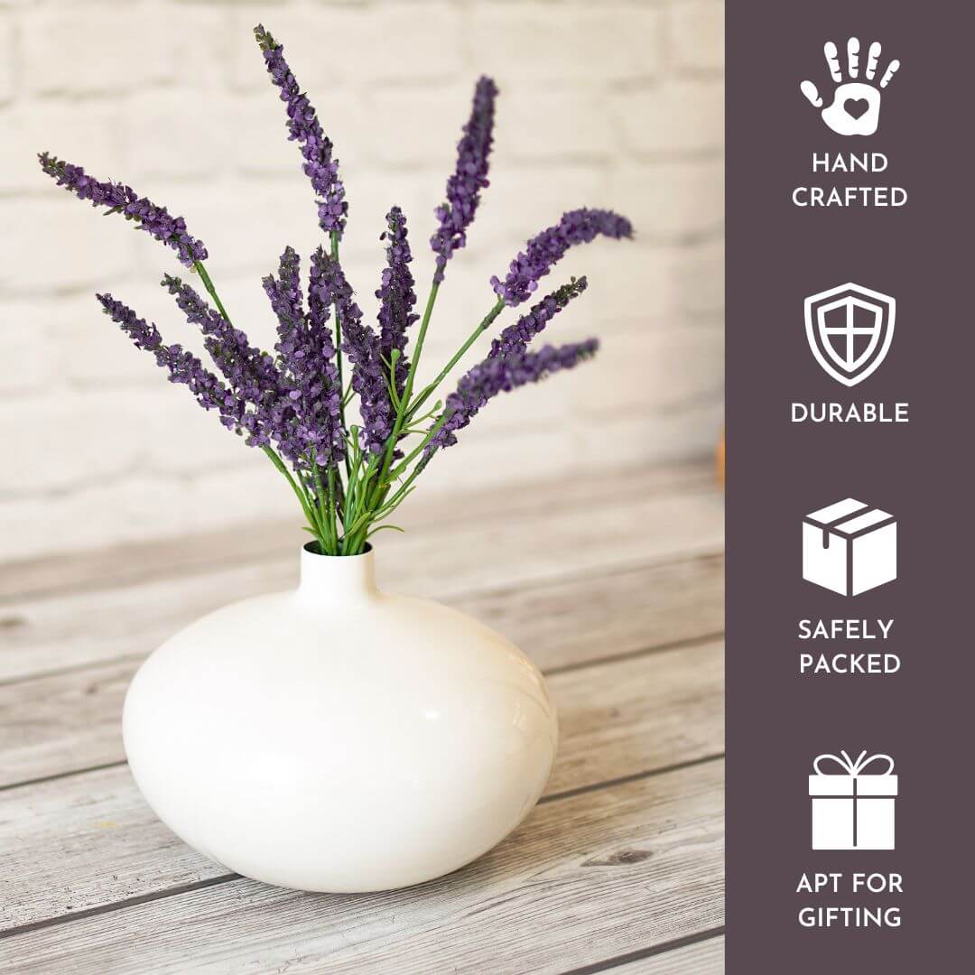 Metal Flower Vase | Sea Mist Green - Behoma