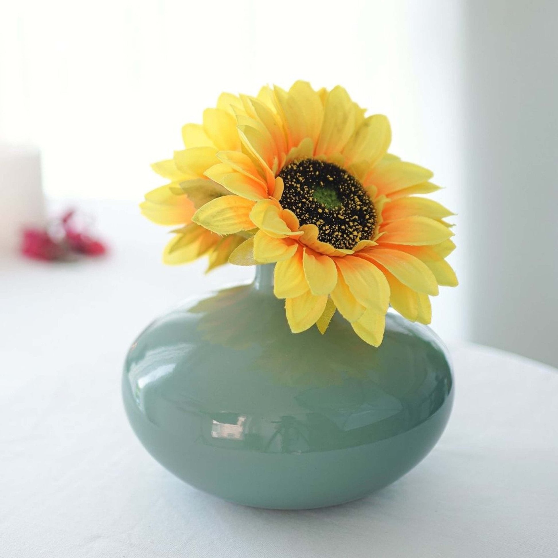 Metal Flower Vase | Sea Mist Green - Behoma