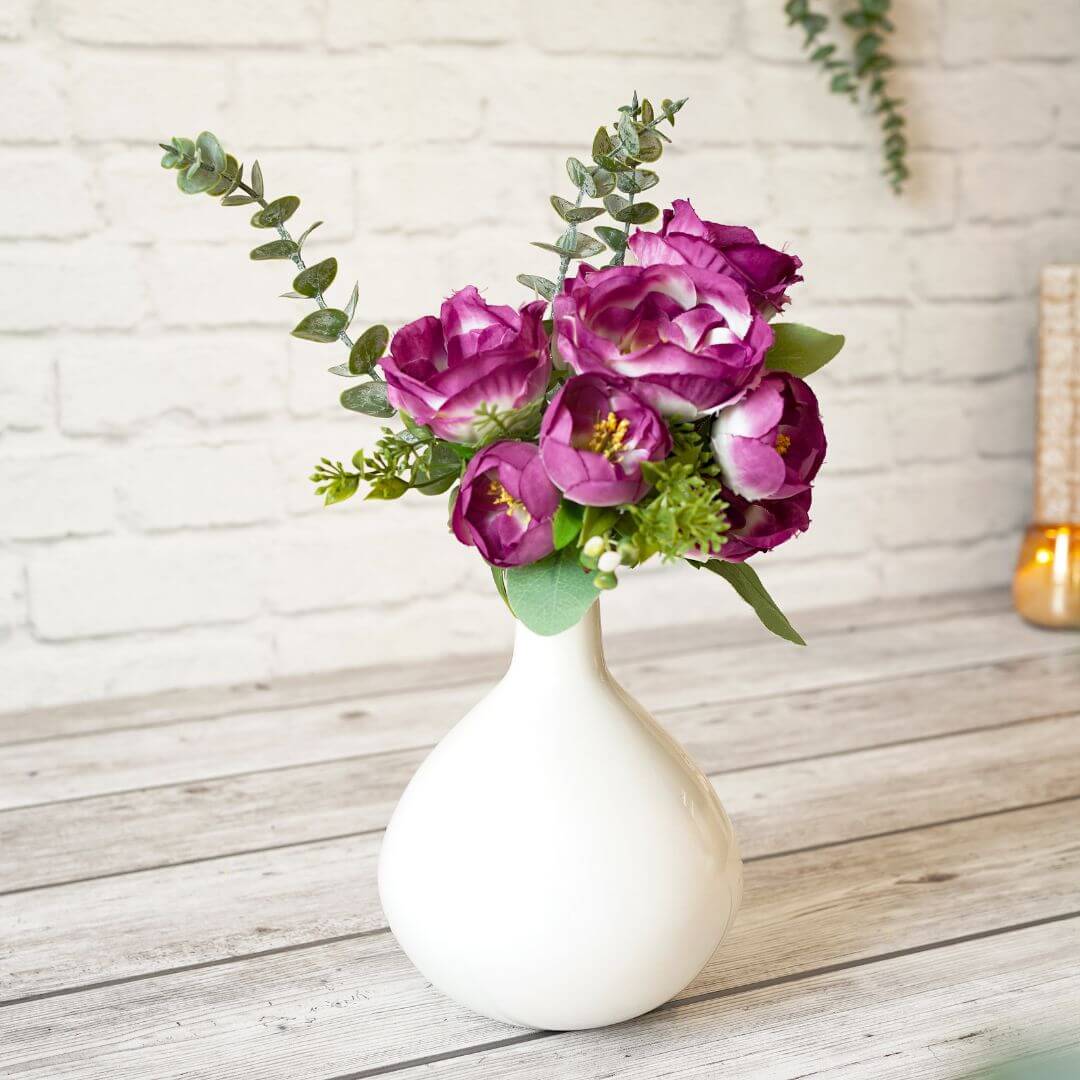 Metal Flower Vase | Sea Mist Green - Behoma