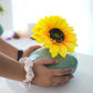 Metal Flower Vase | Sea Mist Green - Behoma