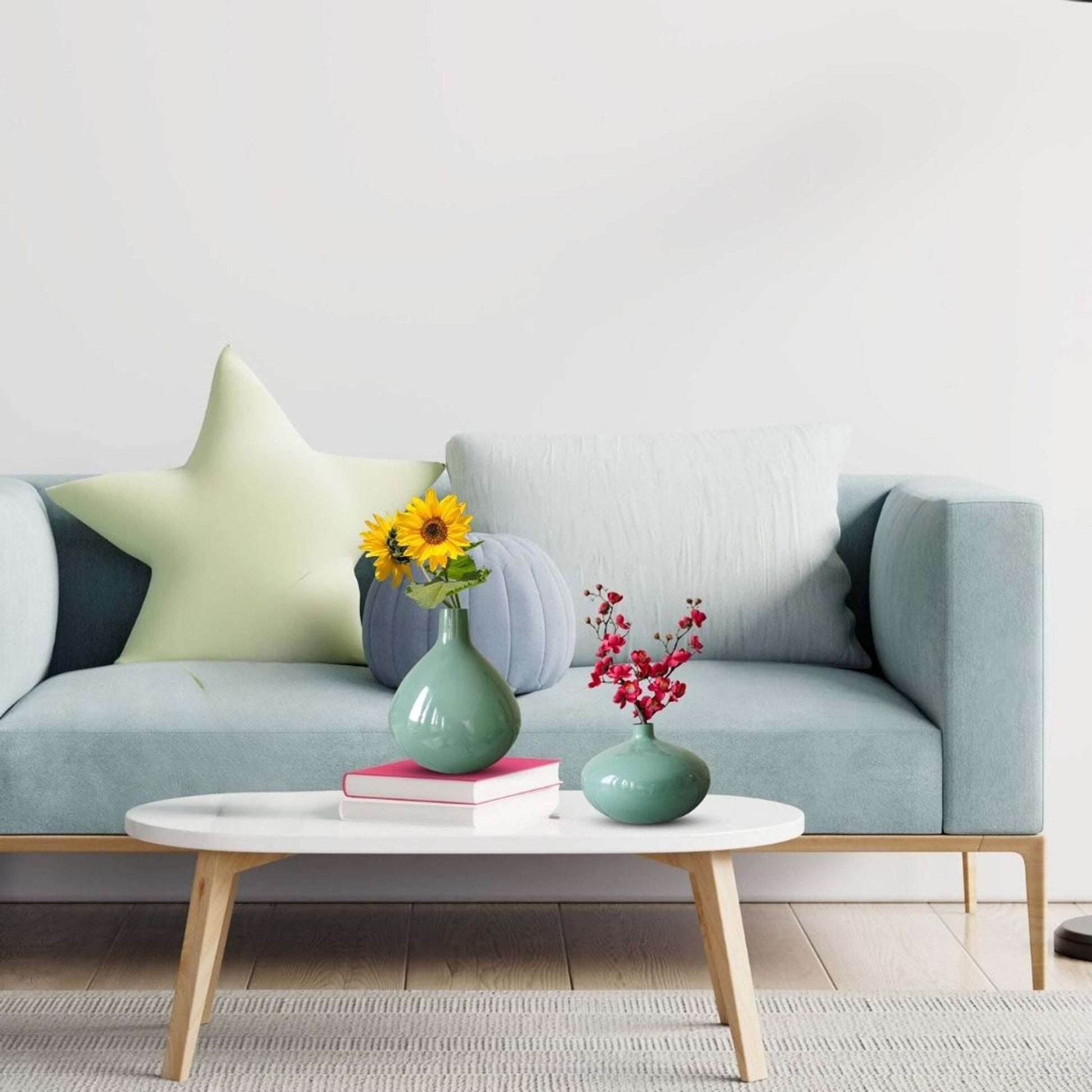 Metal Flower Vase | Sea Mist Green - Behoma
