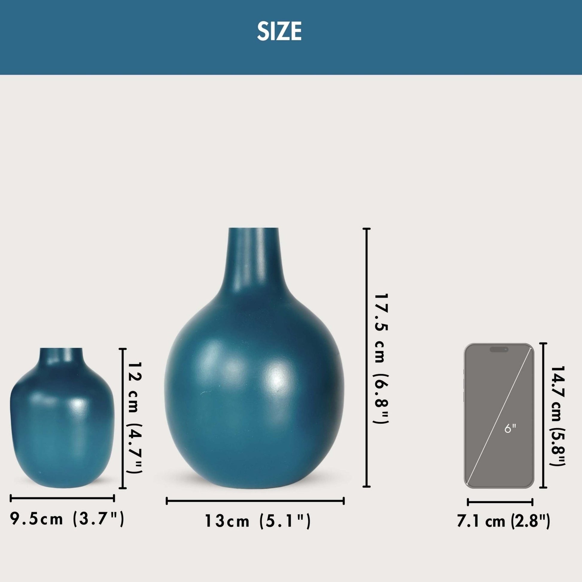 Metal Flower Vase Set of 2 | Behoma