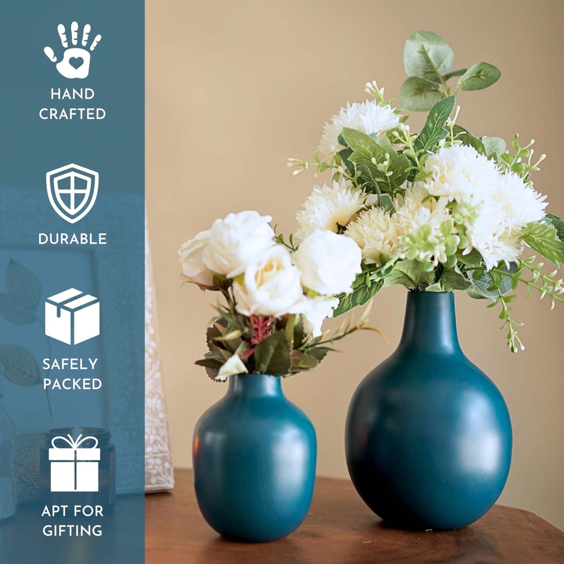 Metal Flower Vase Set of 2 | Behoma