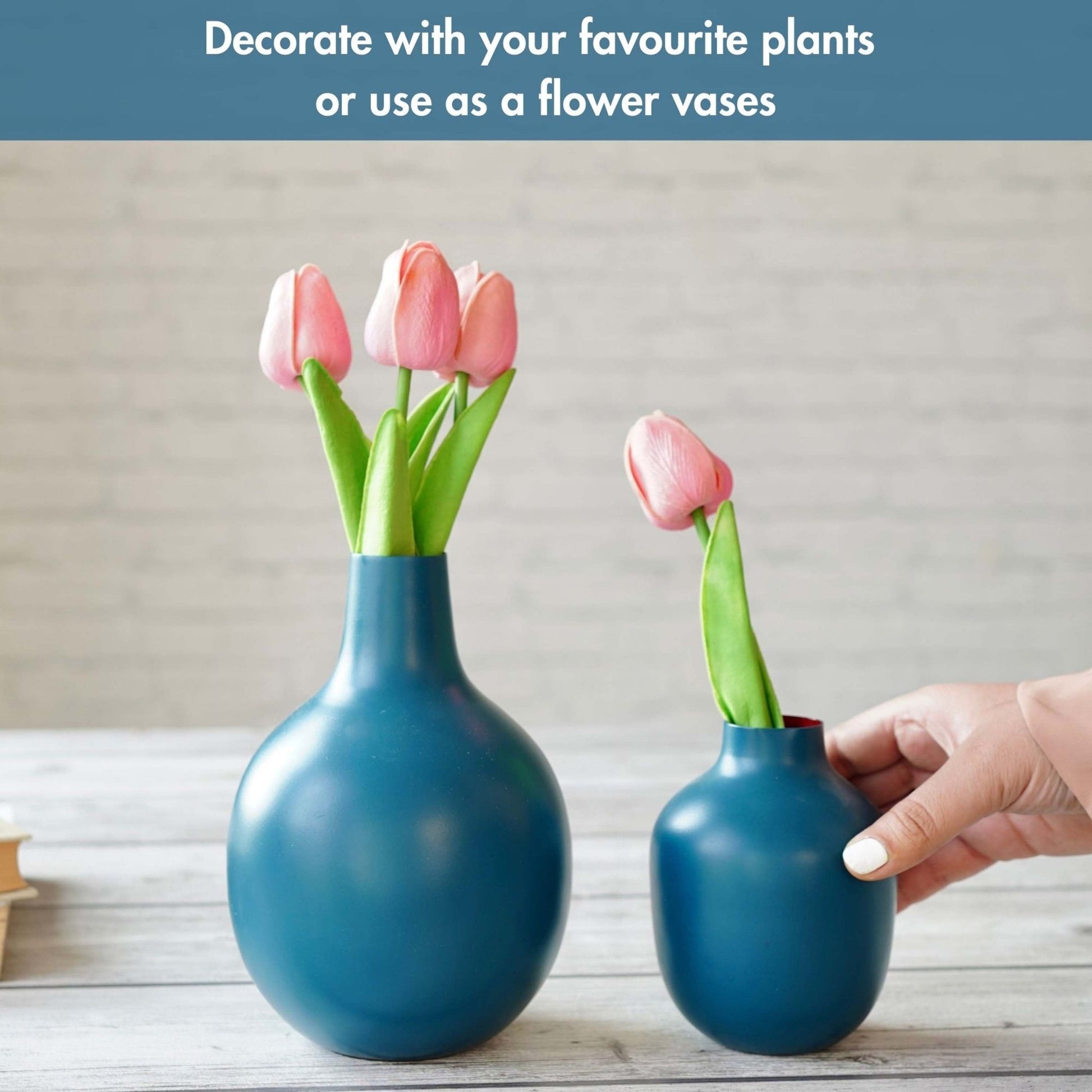 Metal Flower Vase Set of 2 | Behoma