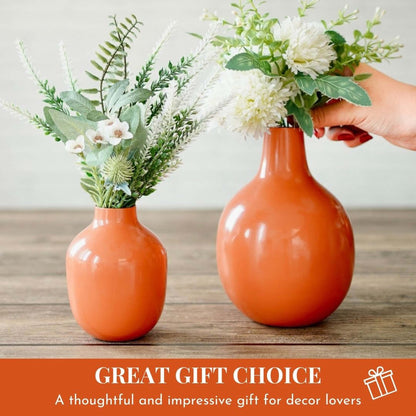 Metal Flower Vase Set of 2 | Behoma