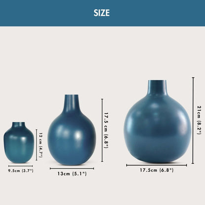 Metal Flower Vase Set of 3 | Behoma