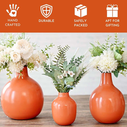 Metal Flower Vase, Set of 3 | Behoma