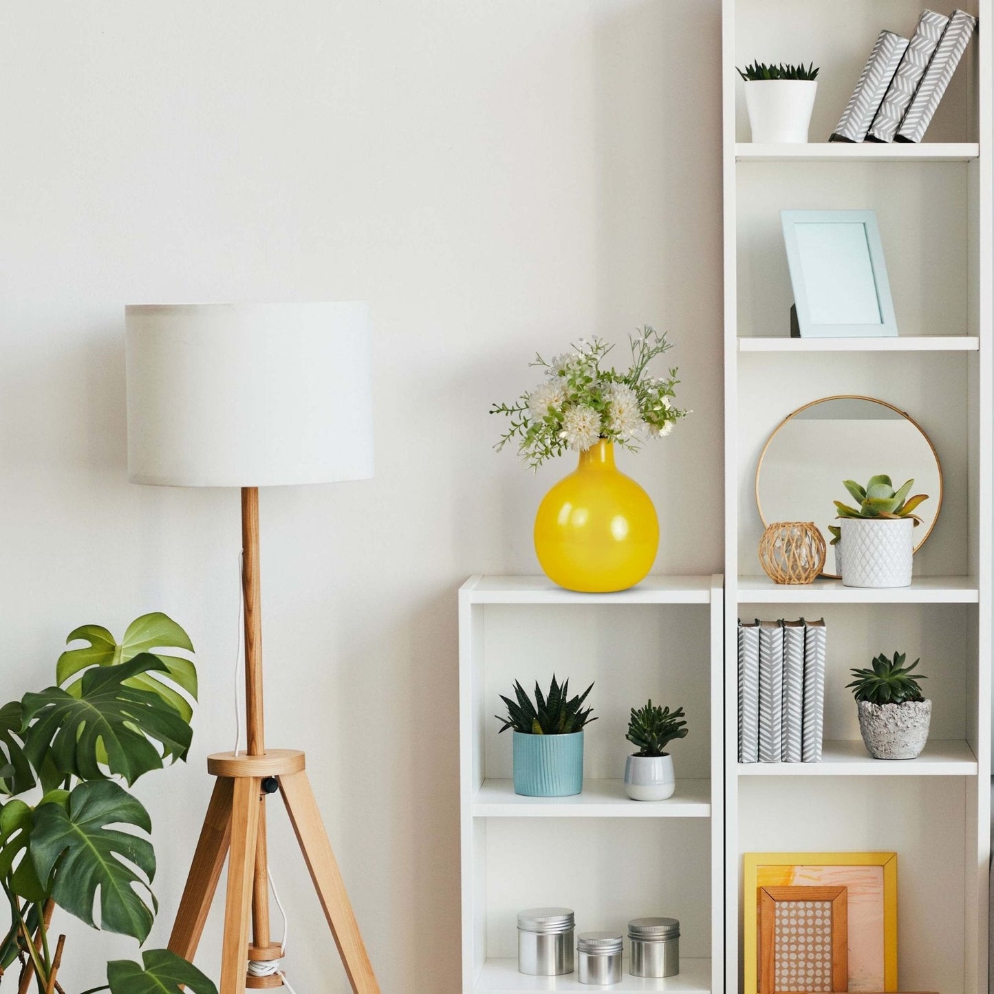 Metal Flower Vase | Yellow - Behoma