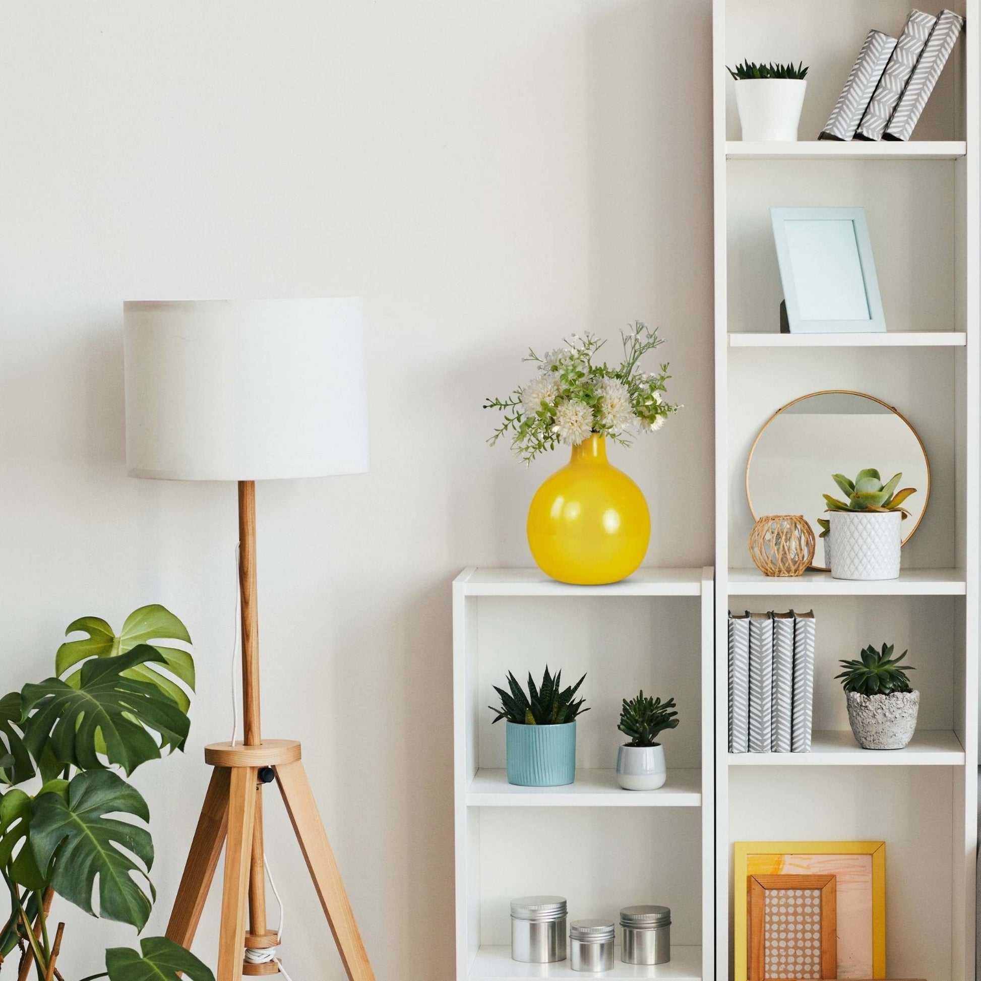 Metal Flower Vase | Yellow - Behoma
