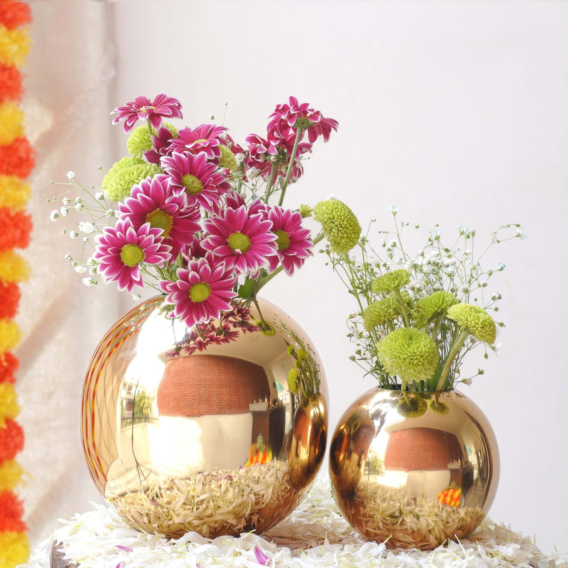 Metal Flower vase, Set of 2