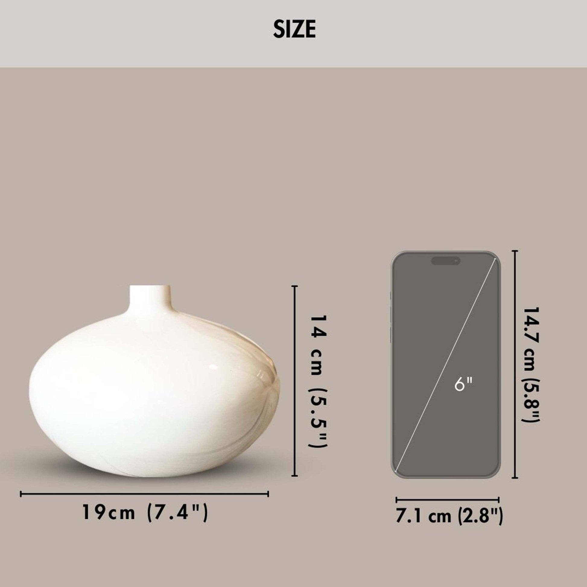 Metal Flower Vase | White - Behoma