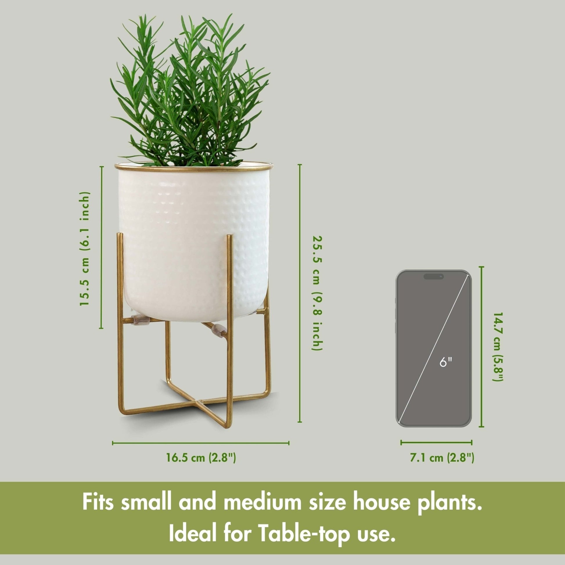 Metal Indoor Planter - Behoma | Housewarming Gift | Wedding Gift