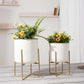 Hammered Planter Set