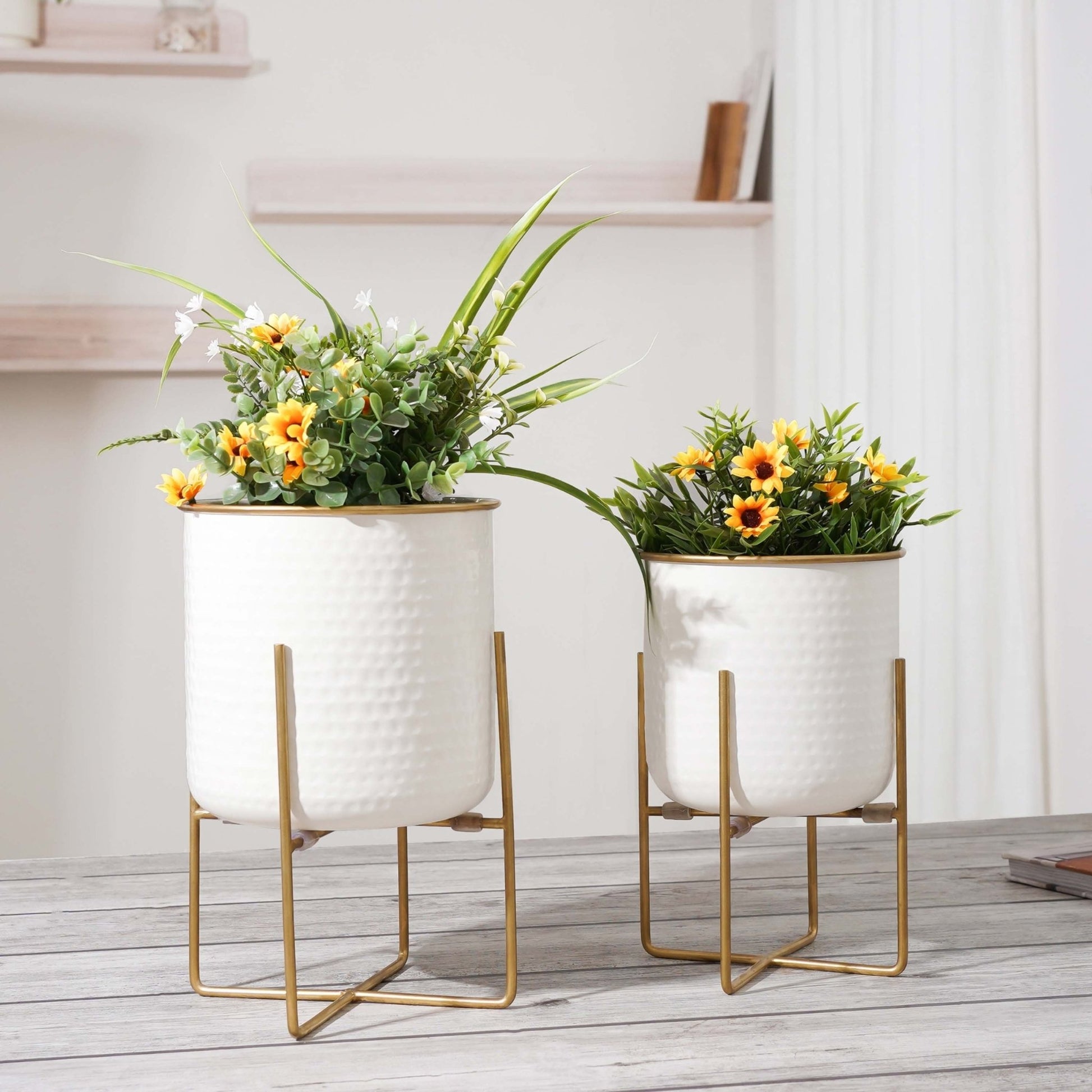 Hammered Planter Set