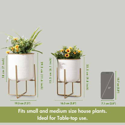 Hammered Planter Set