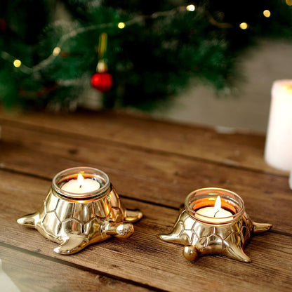 Metal Pair of Turtle Figure Ornament - Behoma