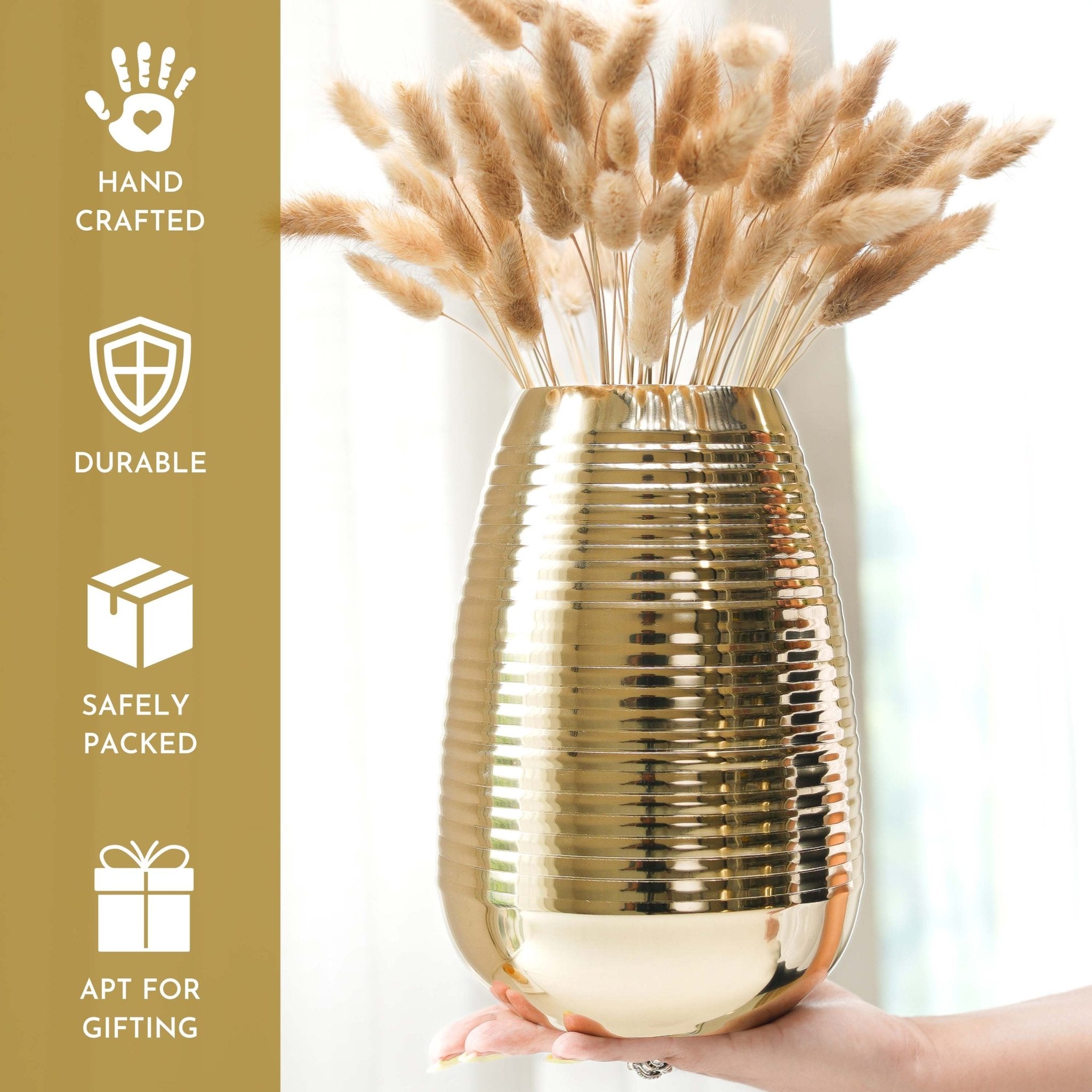 Metal Vase, Gift for Wife, Women's Day Gift