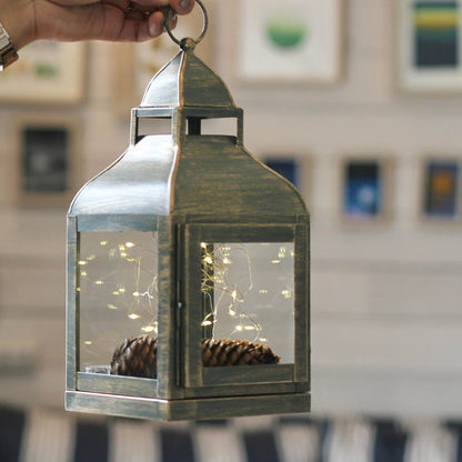 Miami Lantern, Rustic Dusk Green - 10.8''X 5.3'' - Behoma