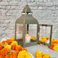 Miami Lantern, Rustic Dusk Green - Set - 11.4'' & 10.8'' - Behoma