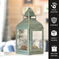 Miami Lantern, Rustic Dusk Green - Set - 11.4'' & 10.8'' - Behoma