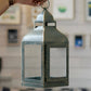Miami Lantern, Rustic Dusk Green - Set - 11.4'' & 10.8'' - Behoma