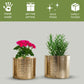 Mini Table - top Hammered Planter, Gold, Set - 4.1'', 3.5'' & 3.1'' - Behoma