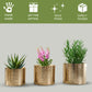 Mini Table - top Hammered Planter, Gold, Set - 4.1'', 3.5'' & 3.1'' - Behoma