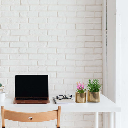 Mini Table - top Metal Plant Stand, Gold, Set - 4.1'' & 3.5'' - Behoma