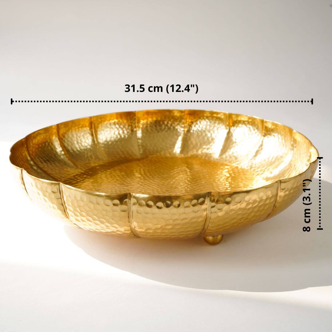 Metal Urli, Metal urli bowl, Traditional urli bowl, Floating flower urli