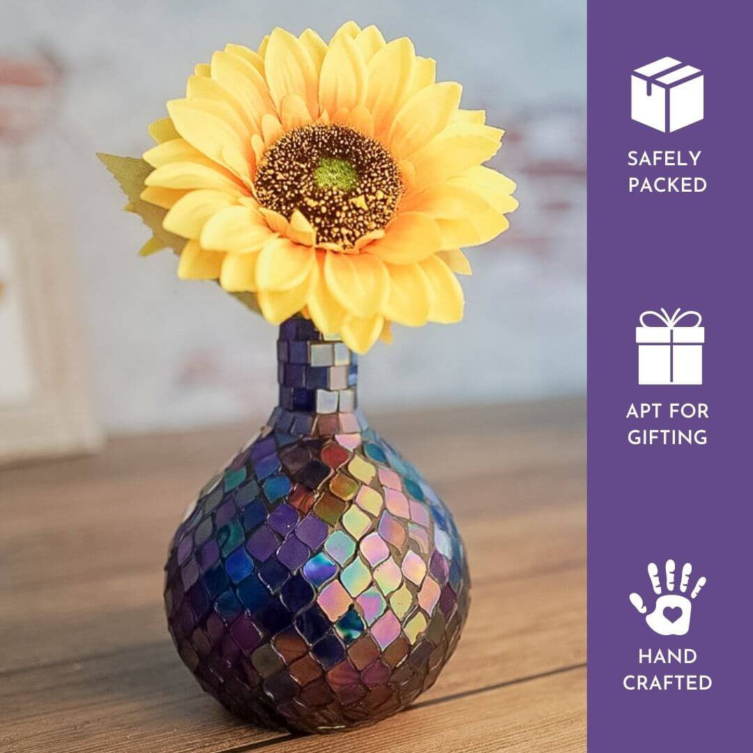 Moroccan Style Mosaic Glass Vase - Behoma