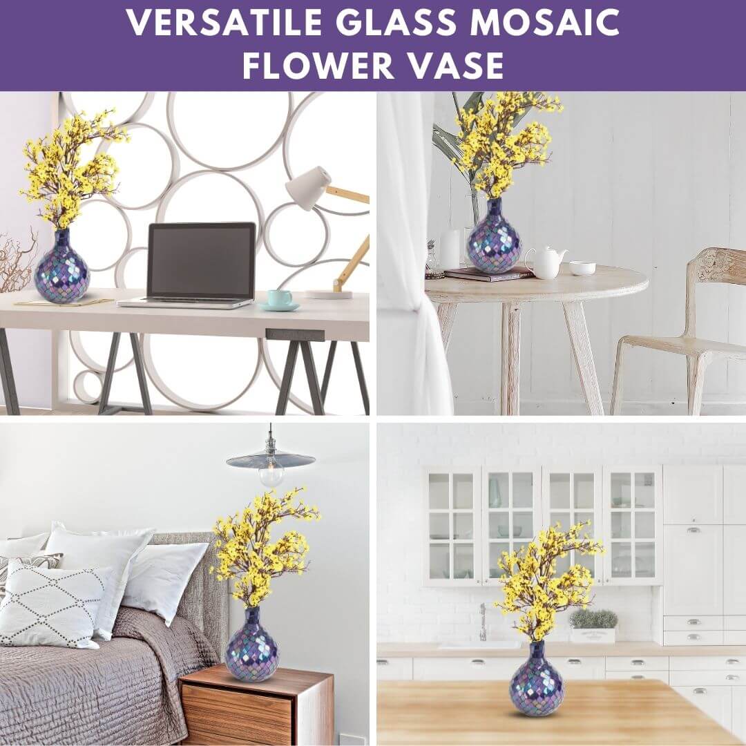 Moroccan Style Mosaic Glass Vase - Behoma