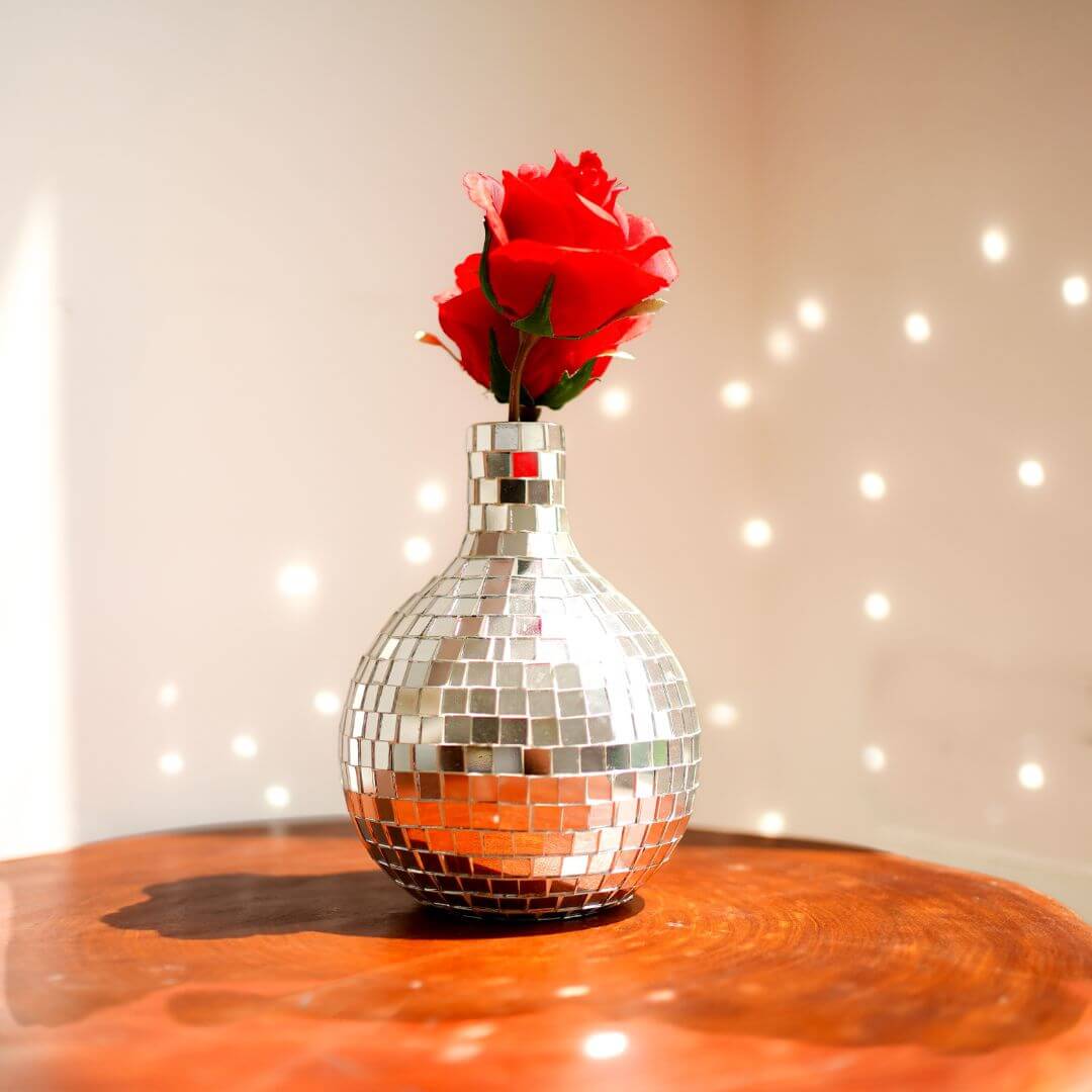 Disco Ball Mosaic Glass Vase - Behoma