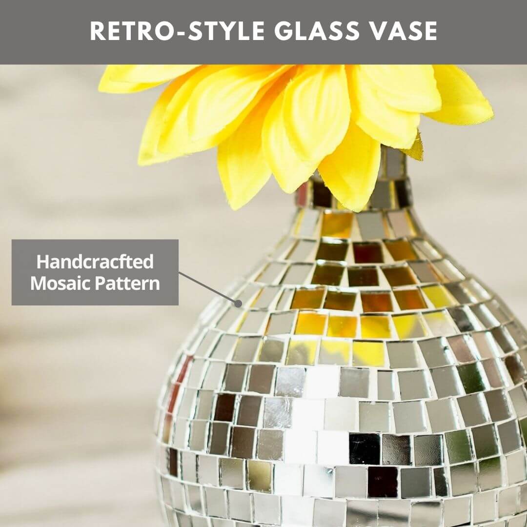 Disco Ball Mosaic Glass Vase - Behoma