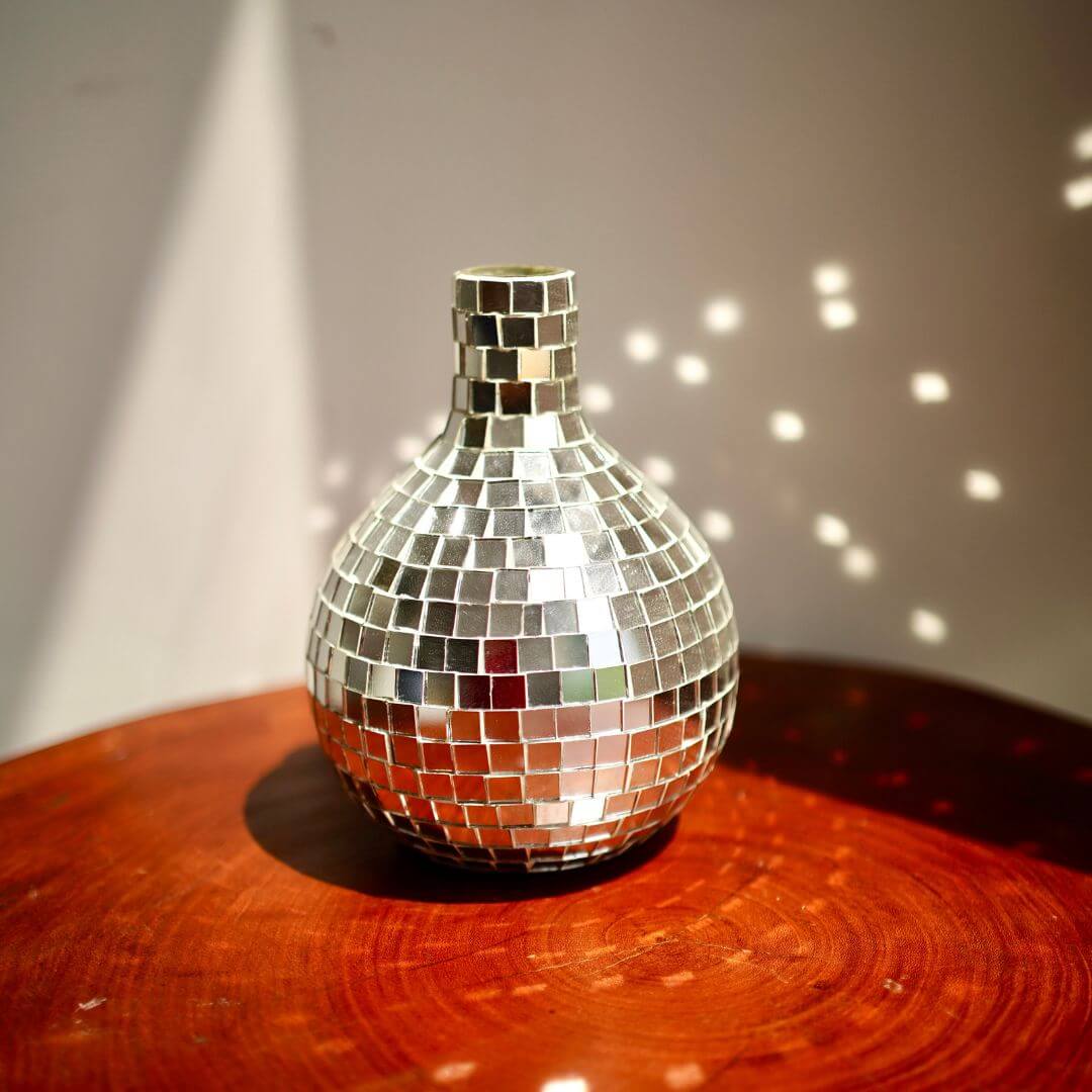 Disco Ball Mosaic Glass Vase - Behoma