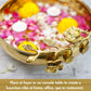 Brass Urli, Brass urli for pooja, Traditional urli bowl, Floating flower urli