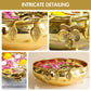 Brass Urli, Brass urli for pooja, Traditional urli bowl, Floating flower urli