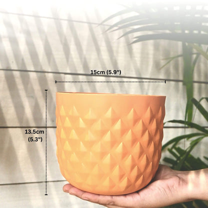 Pineapple Metal Planter, Yellow - Behoma