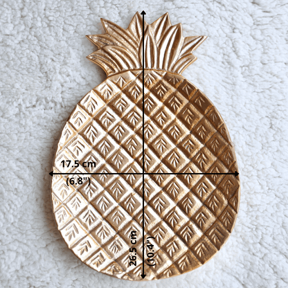 Metal decorative tray, Metal serving tray, Decorative metal platter, Gold