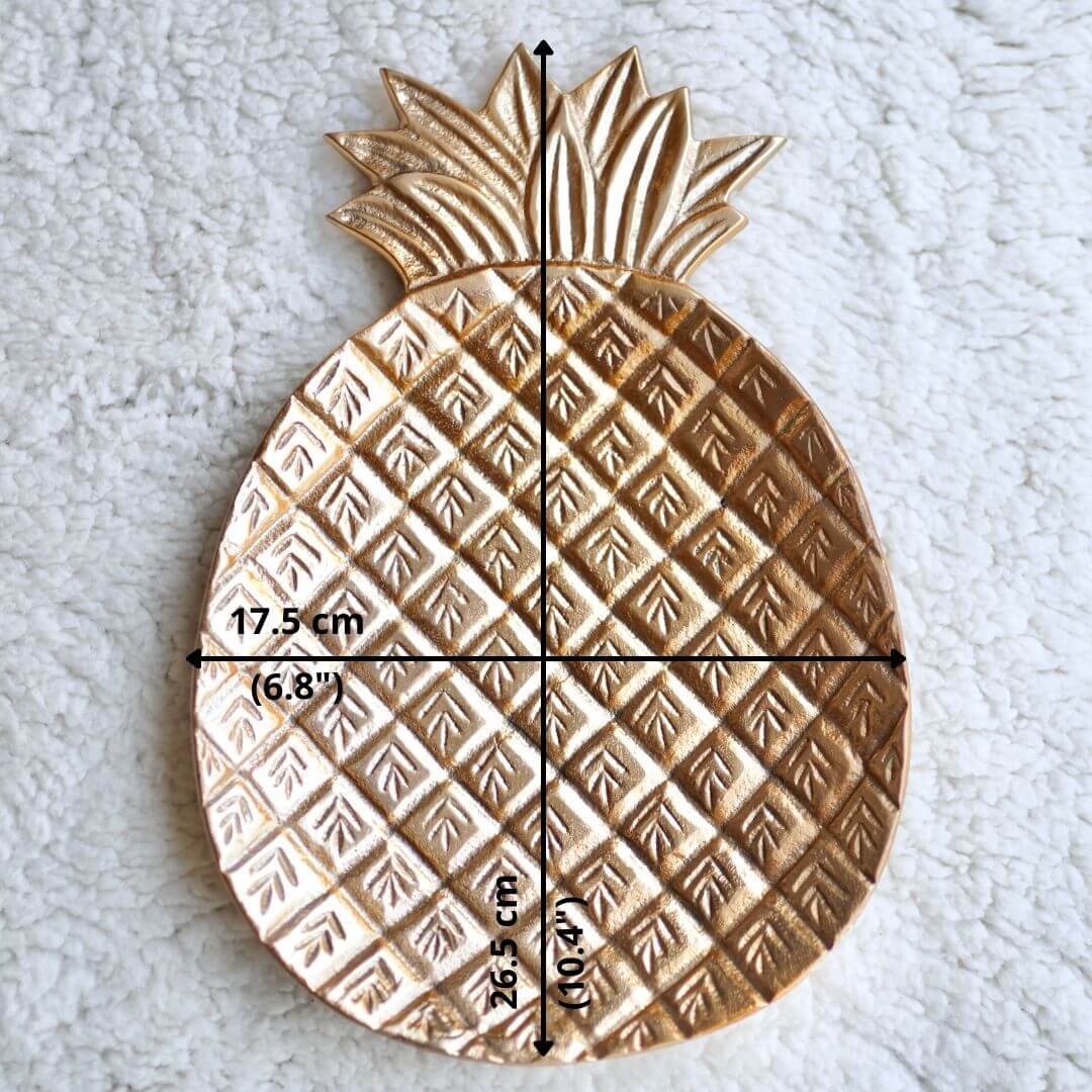 Pineapple Metal Tray, Set of 2 - Behoma