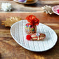 Metal decorative tray, Metal serving tray, Decorative metal platter, White