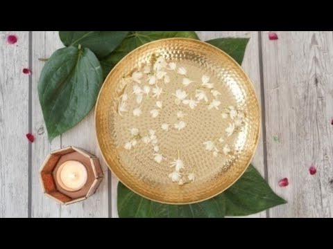 Metal Urli, Traditional urli bowl, Metal urli bowl, Floating flower urli, Decorative urli bowl