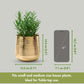 Ribbed Metal Planter, Small - Behoma