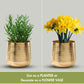 Ribbed Metal Planter, Small - Behoma